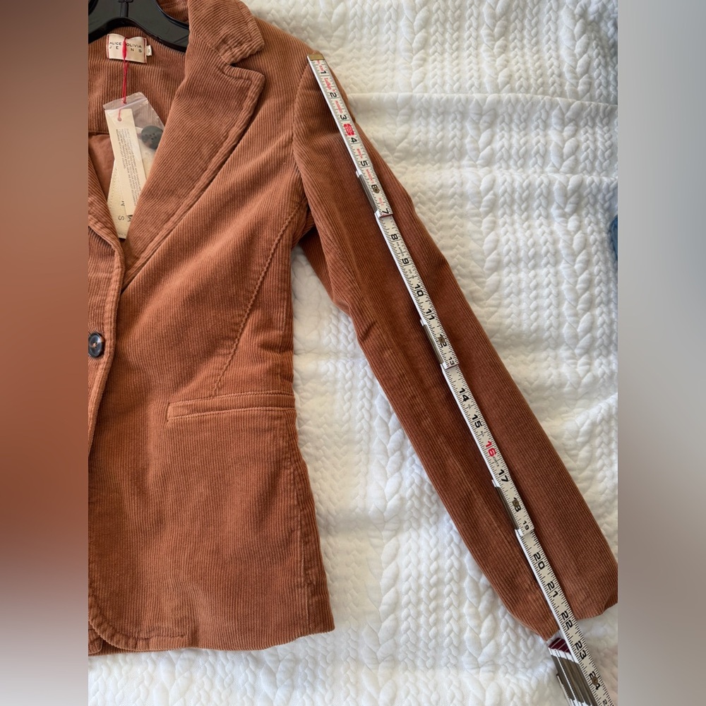 Alice + Olivia Denim Corduroy Macey Blazer - Picture 6 of 13